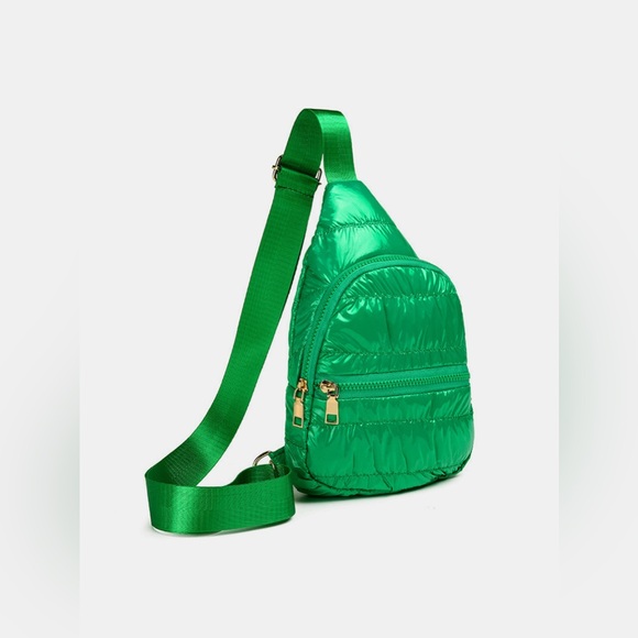 Quilted Adjustable Strap Puffy Sling Bag - Picture 12 of 14